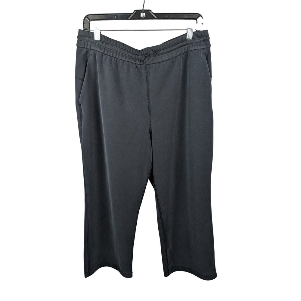 Lululemon Softstreme High-Rise Straight-Leg Cropped Pant Dark Gray Sz 12 LW6BZXS